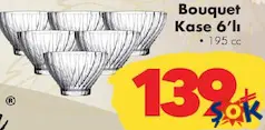 PAŞABAHÇE BOUQUET KASE 6'LI 195 CC